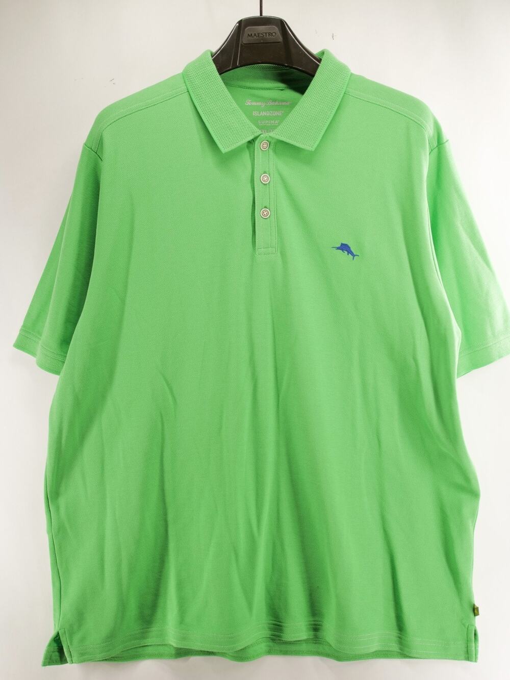 Tommy Bahama IslandZone Shirt Mens Size 2XL Green Supima Cotton Blend Polo